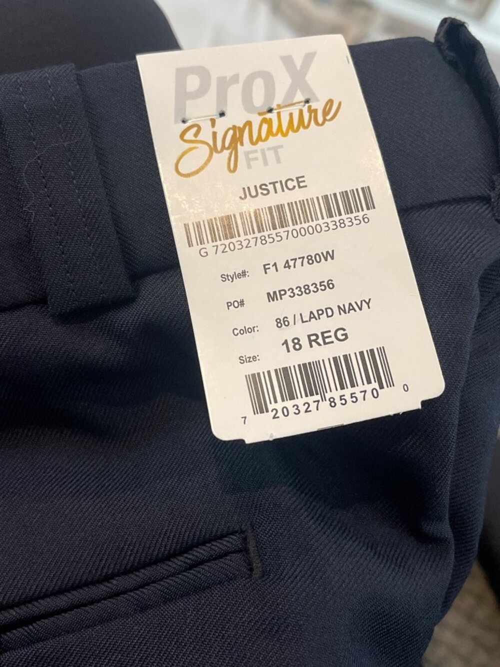 NWT Flying Cross Justice Poly/Wool Pants Womens 18 Unhemmed LAPD Navy 47780W - Picture 3 of 5